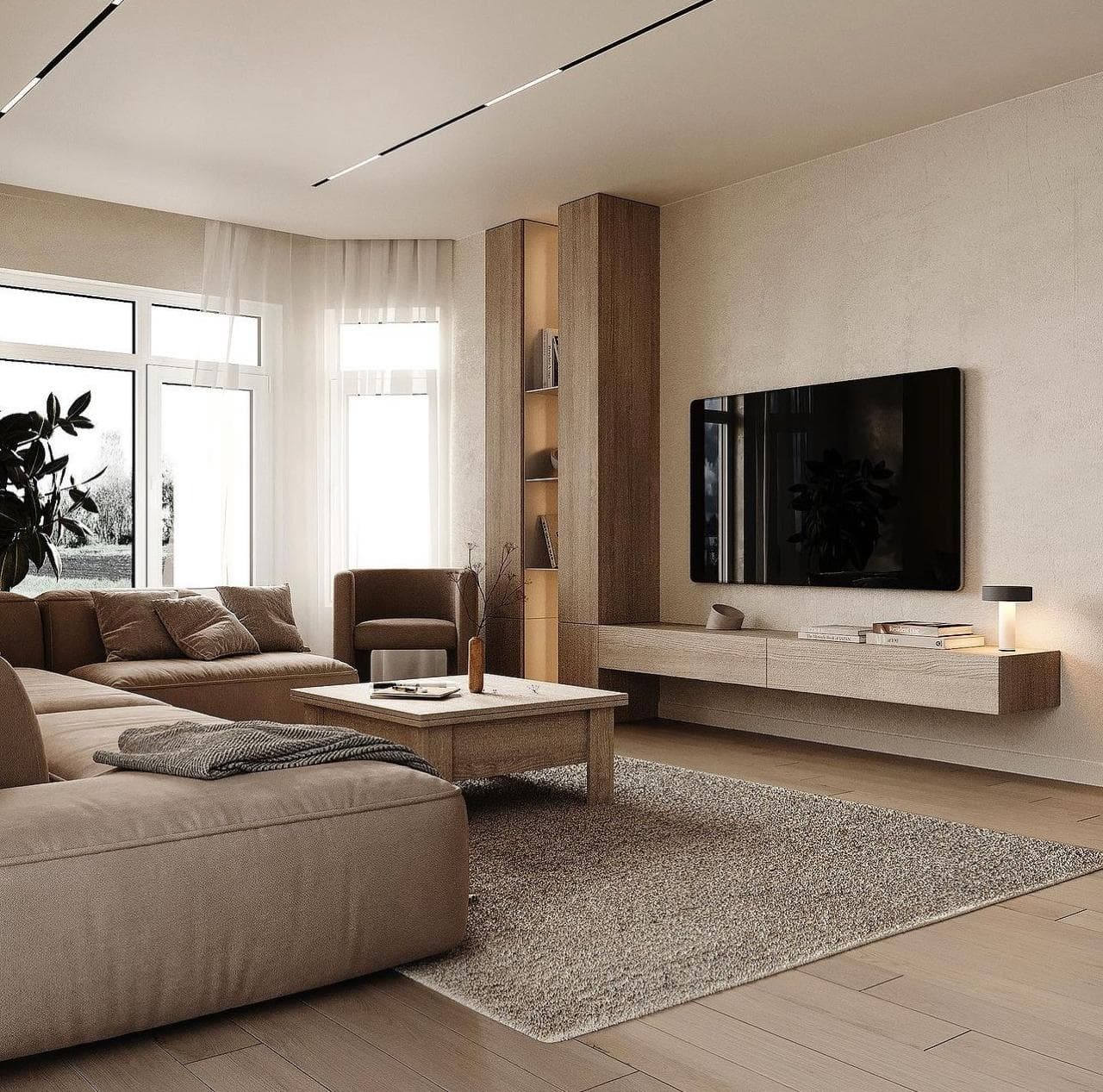 Custom media wall and TV unit by Al-Awan Furniture